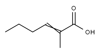 2-甲基-2-己烯酸 结构式