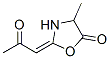 5-Oxazolidinone,2-acetonylidene-4-methyl-,(+)-(8CI) 结构式