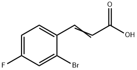 2-溴-4-氟肉桂酸 结构式