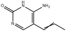 2(1H)-Pyrimidinone, 4-amino-5-(1-propenyl)- (9CI) 结构式