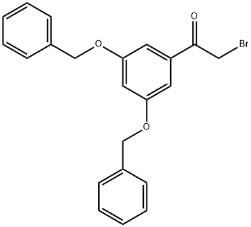 2-溴-3'.5'-二苄氧基苯乙酮 结构式