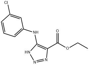 5-[(3-Chlorophenyl)amino]-1H-1,2,3-triazole-4-carboxylic<br>acid ethyl ester 结构式