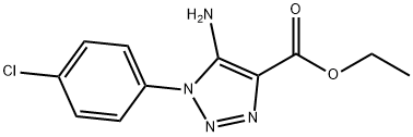 5-Amino-1-(4-chlorophenyl)-1H-1,2,3-triazole-4-carboxylic<br>acid ethyl ester 结构式