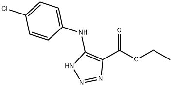 5-[(4-Chlorophenyl)amino]-1H-1,2,3-triazole-4-carboxylic<br>acid ethyl ester 结构式