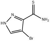 4-BROMO-1H-PYRAZOLE-3-CARBOTHIOAMIDE 结构式