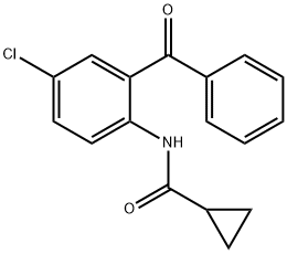 2-环丙甲酰氨基-5-氯二苯甲酮 结构式