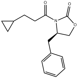 (R)-4-苄基-3-(3-环丙基丙酰基)噁唑烷丁-2-酮 结构式