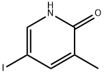 5-碘-3-甲基-2-吡啶酮 结构式