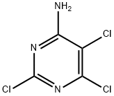 4-氨基-2,5,6-三氯嘧啶 结构式