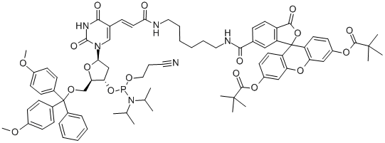 6-FAM-DT 亚磷酰胺 结构式