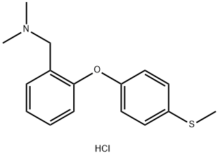 N,N-DIMETHYL-2-[4-(METHYLSULFANYL)PHENOXY]BENZYLAMINE HYDROCHLORIDE 结构式