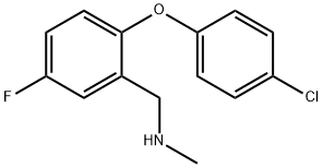 1-[2-(4-氯苯氧基)-5-氟苯基]-N-甲基甲基胺 结构式