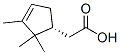 (R)-2,2,3-Trimethyl-3-cyclopentene-1-acetic acid 结构式