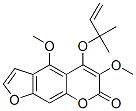 5-[(1,1-Dimethyl-2-propenyl)oxy]-4,6-dimethoxy-7H-furo[3,2-g][1]benzopyran-7-one 结构式