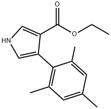 4-(2,4,6-TRIMETHYLPHENYL)-1H-PYRROLE-3-CARBOXYLIC ACID ETHYL ESTER 结构式