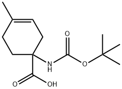 3-Cyclohexene-1-carboxylicacid,1-[[(1,1-dimethylethoxy)carbonyl]amino]-4-methyl-(9CI) 结构式