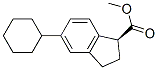 [S,(-)]-5-Cyclohexylindane-1-carboxylic acid methyl ester 结构式