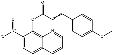 3-(4-Methoxyphenyl)propenoic acid 7-nitro-8-quinolyl ester 结构式