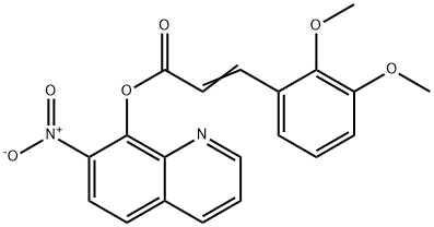 3-(2,3-Dimethoxyphenyl)propenoic acid 7-nitro-8-quinolyl ester 结构式