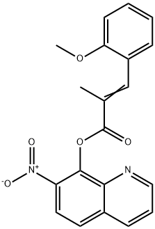 2-(2-Methoxybenzylidene)propanoic acid 7-nitro-8-quinolyl ester 结构式