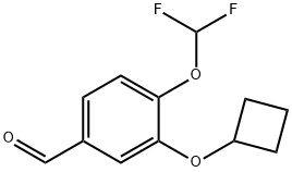 3-环丁基氧基-4-二氟甲氧基苯甲醛 结构式