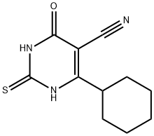 4-环己基-2-巯基-6-氧代-1,6-二氢嘧啶-5-甲腈 结构式