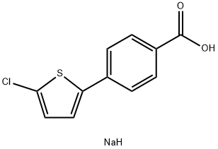 4-(5-氯噻吩-2-基)苯甲酸 结构式