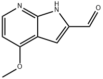 4-甲氧基-1H-吡咯并[2,3-B]吡啶-2-甲醛 结构式