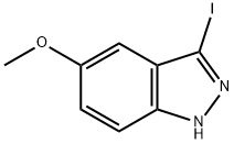 3-碘-5-甲氧基(1H)吲唑 结构式