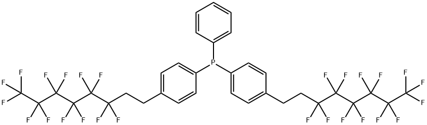 苯基双[4-(3,3,4,4,5,5,6,6,7,7,8,8,8-三全氟辛基)苯基]磷化氢 结构式