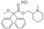 Acetic acid, 2,2-diphenyl-2-methoxy-, (1-methyl-2-piperidyl)methyl est er, hydrochloride 结构式