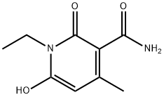 1-乙基-1,2-二氢-6-羟基-4-甲基-2-氧代-3-吡啶甲酰胺 结构式