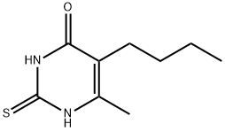 5-丁基-6-甲基-2-硫氧基-2,3-二氢嘧啶-4(1H)-酮 结构式