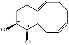 顺,反-5,9-环十二烷二烯-顺-1,2-二醇 结构式