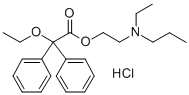 Acetic acid, 2,2-diphenyl-2-ethoxy-, (2-(N-ethyl-N-propylamino)ethyl)  ester, hydrochloride 结构式