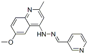 6-methoxy-2-methyl-N-(pyridin-3-ylmethylideneamino)quinolin-4-amine 结构式