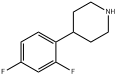 4-(2,4-二氟苯基)哌啶 结构式