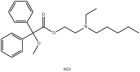 2,2-Diphenyl-2-methoxyacetic acid (2-(N-ethyl-N-pentylamino)ethyl) est er hydrochloride 结构式