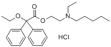 Acetic acid, 2,2-diphenyl-2-ethoxy-, (2-(N-ethyl-N-pentylamino)ethyl)  ester, hydrochloride 结构式