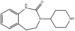 1,3,4,5-Tetrahydro-3-(4-piperidinyl)-2H-1,3-benzodiazepin-2-one 结构式