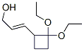 2-Propen-1-ol,3-(2,2-diethoxycyclobutyl)-,(2E)-(9CI) 结构式