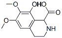 1,2,3,4-Tetrahydro-8-hydroxy-6,7-dimethoxy-1-isoquinolinecarboxylic acid 结构式