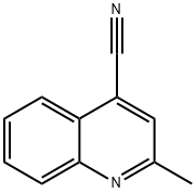喹啉-4-甲腈,2-甲基- 结构式