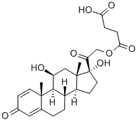 泼尼松龙半琥珀酸酯 结构式