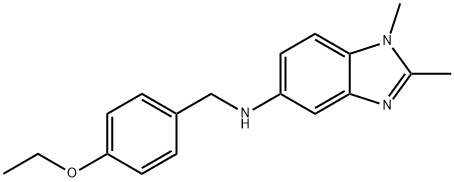 (1,2-DIMETHYL-1H-BENZOIMIDAZOL-5-YL)-(4-ETHOXY-BENZYL)-AMINE 结构式