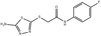 2-[(5-氨基-1,3,4-噻二唑-2-基)硫基]-N-(4-氟苯基)乙酰胺 结构式