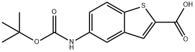 5-{[(叔丁氧基)羰基]氨基}-1-苯并噻吩-2-羧酸 结构式