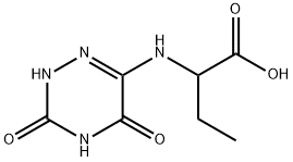 Butanoic acid, 2-[(2,3,4,5-tetrahydro-3,5-dioxo-1,2,4-triazin-6-yl)amino]- (9CI) 结构式