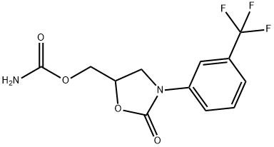2-Oxo-3-[3-(trifluoromethyl)phenyl]-5-oxazolidinylmethyl=carbamate 结构式
