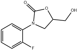 3-(2-fluorophenyl)-5-(hydroxymethyl)oxazolidin-2-one 结构式